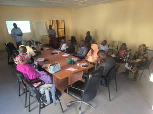 Session de formation sur la collecte de meilleures données agricoles destinée aux Commodity Association Traders/Trainers (CAT) et aux agents de l’État issus des 7 Post Harvest and Trade Centers (PHTC), animée par l’équipe RA.