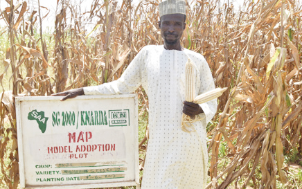 Abdullahi Kau at his Model Adoption Plot in Tudun Wada, Kano State, Nigeria