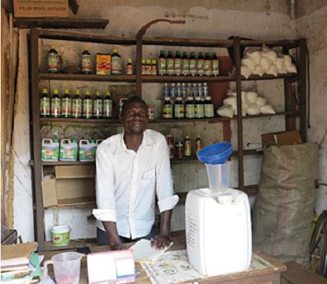 Katamba in his agro-input shop