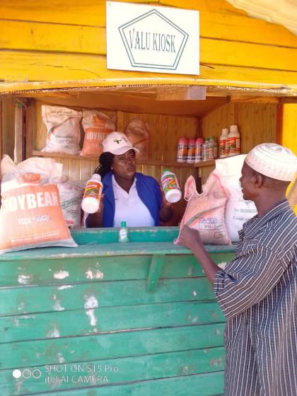 Grace Yohana is a community based facilitator. She supplies seeds and provides advisory services to smallholder farmers