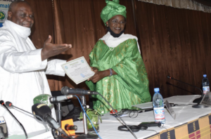 Dr. Sokona, SAA Country Director, received a certificate of recognition from the Minister of Agriculture, Livestock and Fisheries