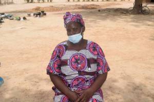 Awa Damba, a chair-lady of female farmer groups at the Production Postharvest handling and Trade Center (PHTC) of Siranikoto