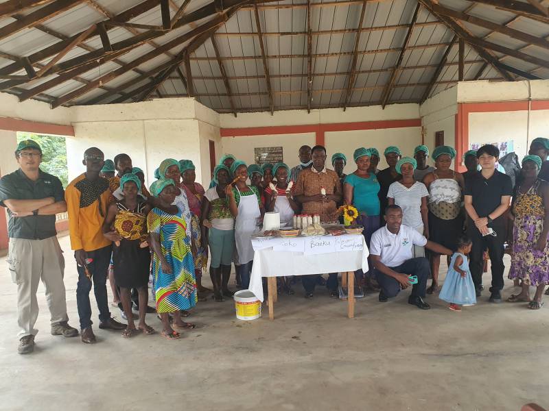 Women farmers' group utilizing soybeen in 7 recipies