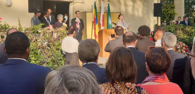 The Japanese ambassador H.E. Ito making her opening speech during the event