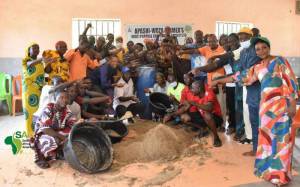 Members of Apashi Woza MPCS, after a practical session on Biochar and Bokashi production in Assakio, Lafia LGA Nigeria