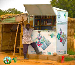 A beneficiary of the KSADP Input stockist support in Dabino community, Bagwai Local Government Kano State, Nigeria