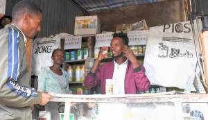 A young man running an agro-dealer with support from SAA