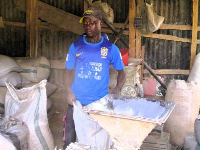 KSADP flour mill machine operator, Muhammad Abdullahi, earns 3000 Naira per day working at the mill.
