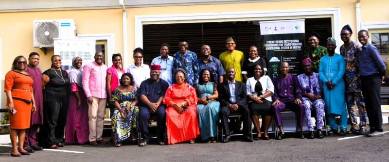 Group photo of representatives of 22 Nigerian tertiary institutions at the Cassava Agroforestry Curriculum validation workshop in Ibadan, Oyo state Nigeria.