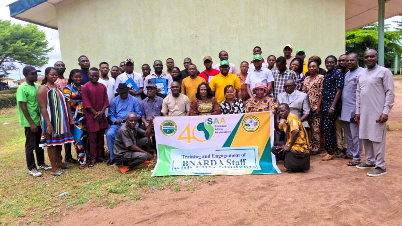 Group photograph of participants during the Capacity Building training for staff of the Benue State Agricultural Development Authority and students of the Akperan Orshi College of Agriculture