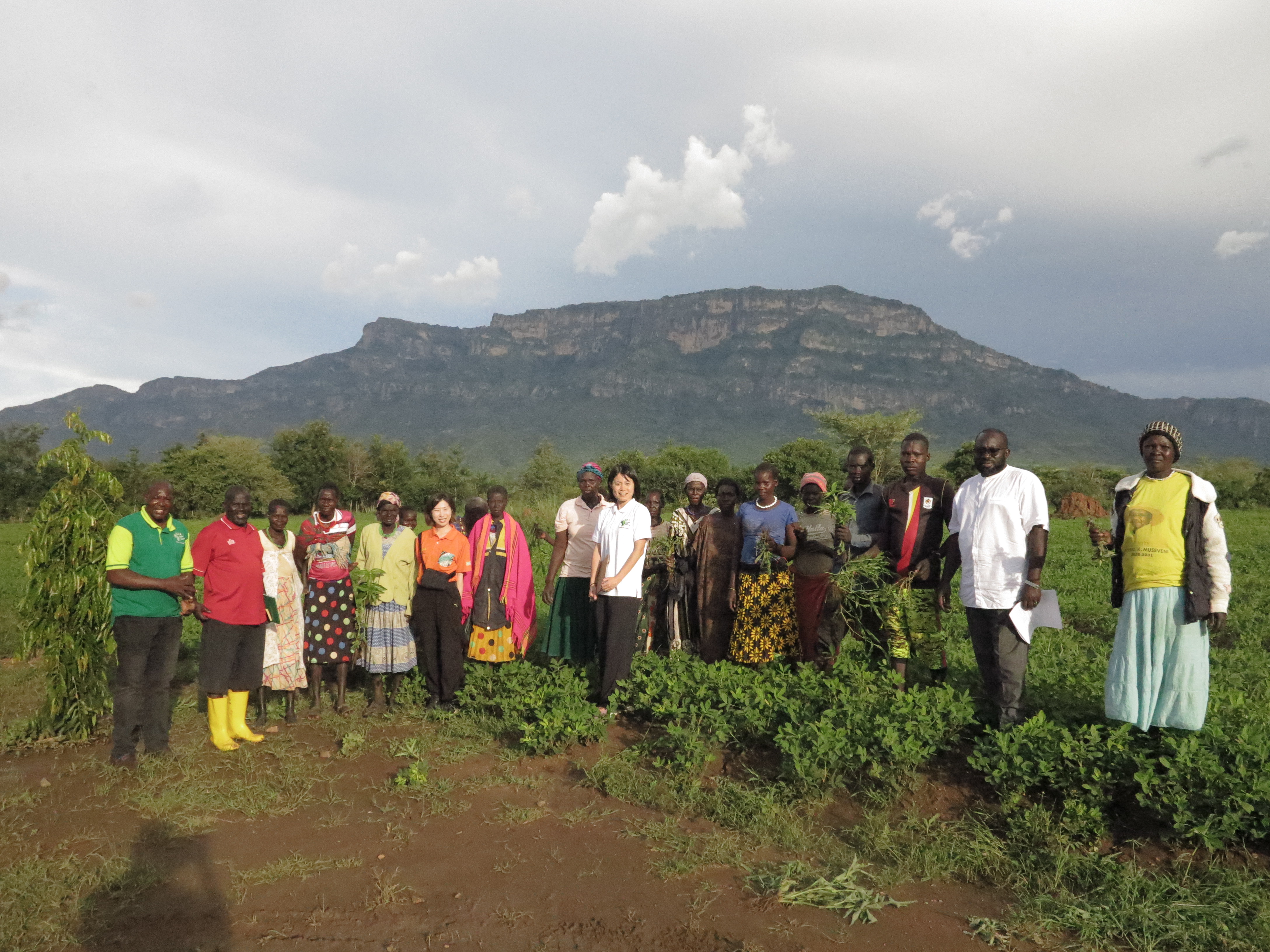 SAA team visiting some of the fields in Napak District