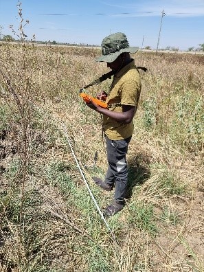 Groundwater detection conducted to guide borehole drilling in Karamoja.