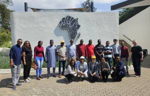 アディスアベバで開催された経理課職員研修に参加した各国担当者（守重さんは後列右から3番目）。